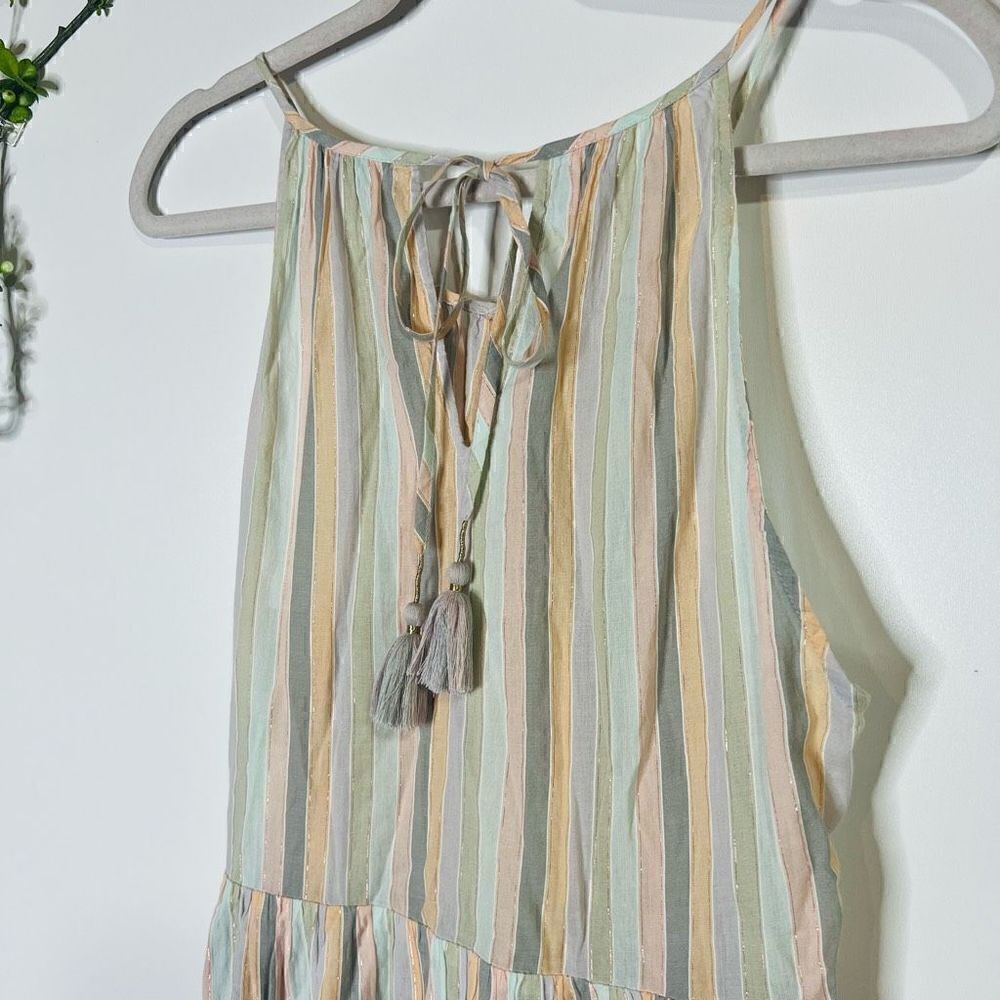 Lucky Brand Pastel Stripes Metallic MIDI Sundress - Picture 9 of 12